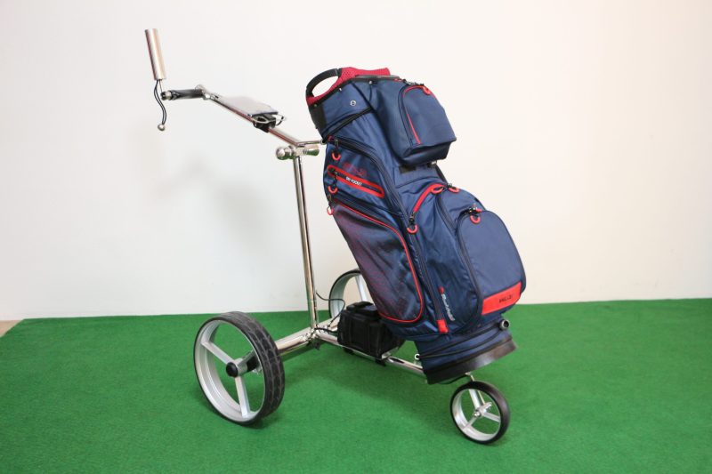 Combi: T4G Electrische Golftrolley RVS met FastFold Cartbag STAR